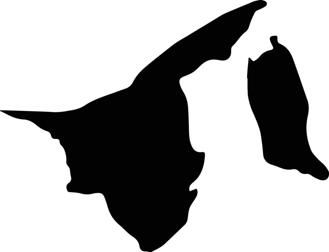 Brunei silhouette map vector