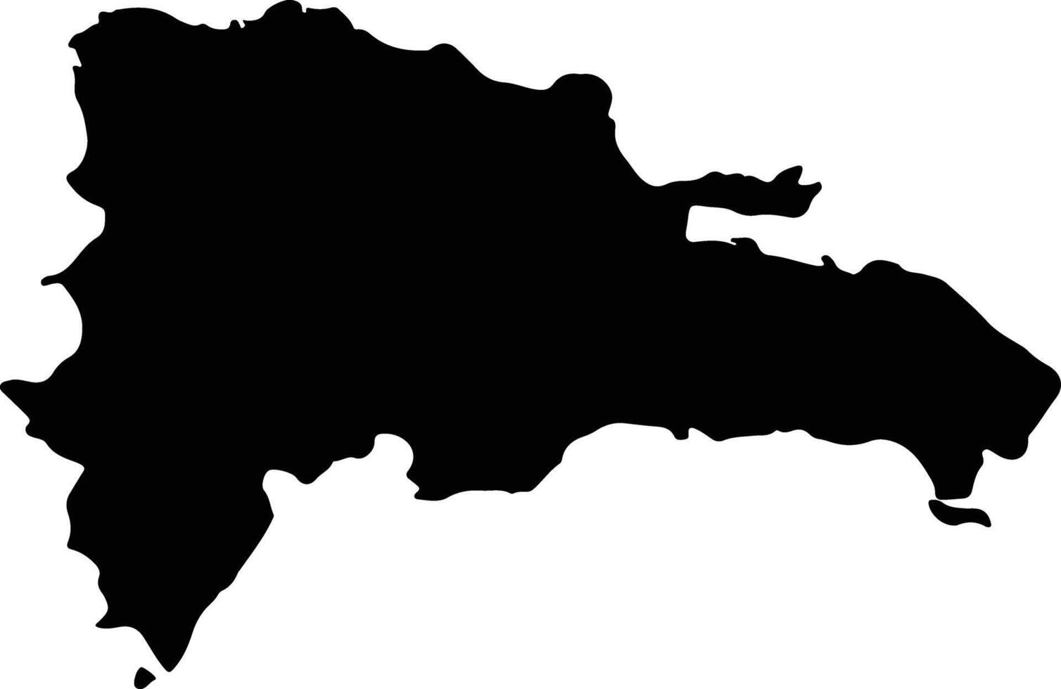 Dominican Republic silhouette map vector