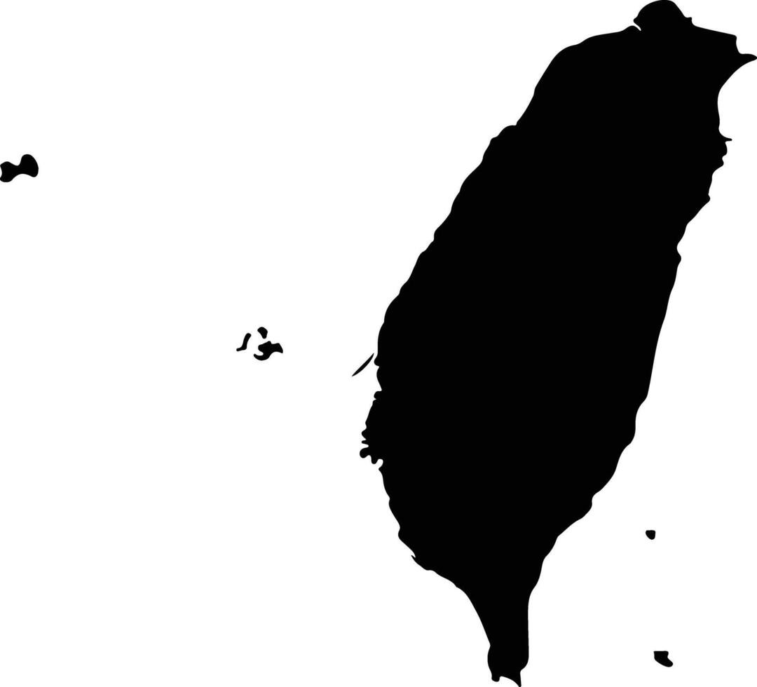 Taiwan silhouette map vector