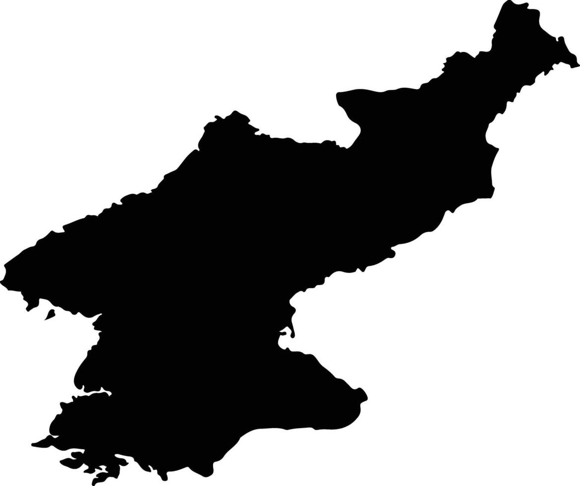 North Korea silhouette map vector