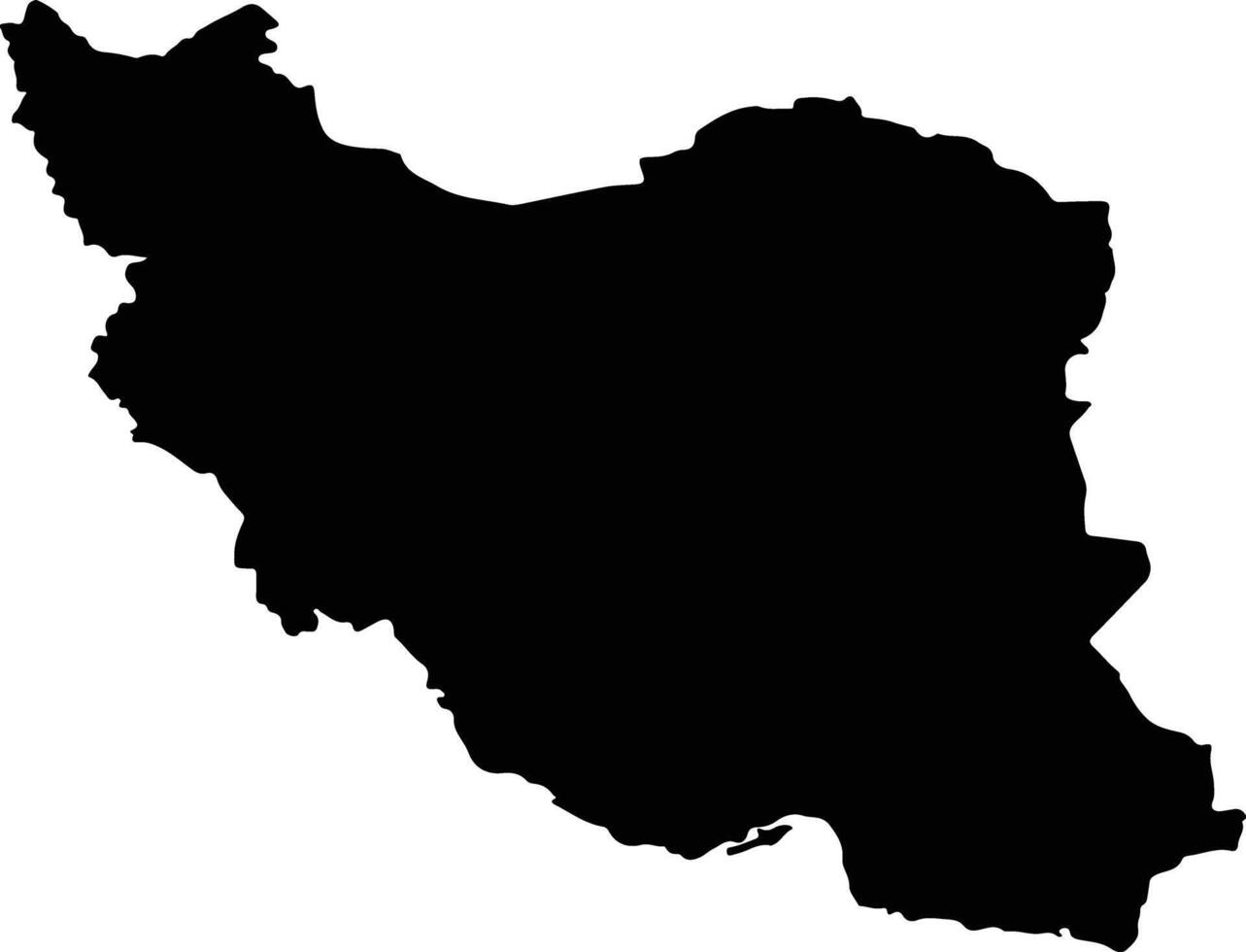 Iran silhouette map vector