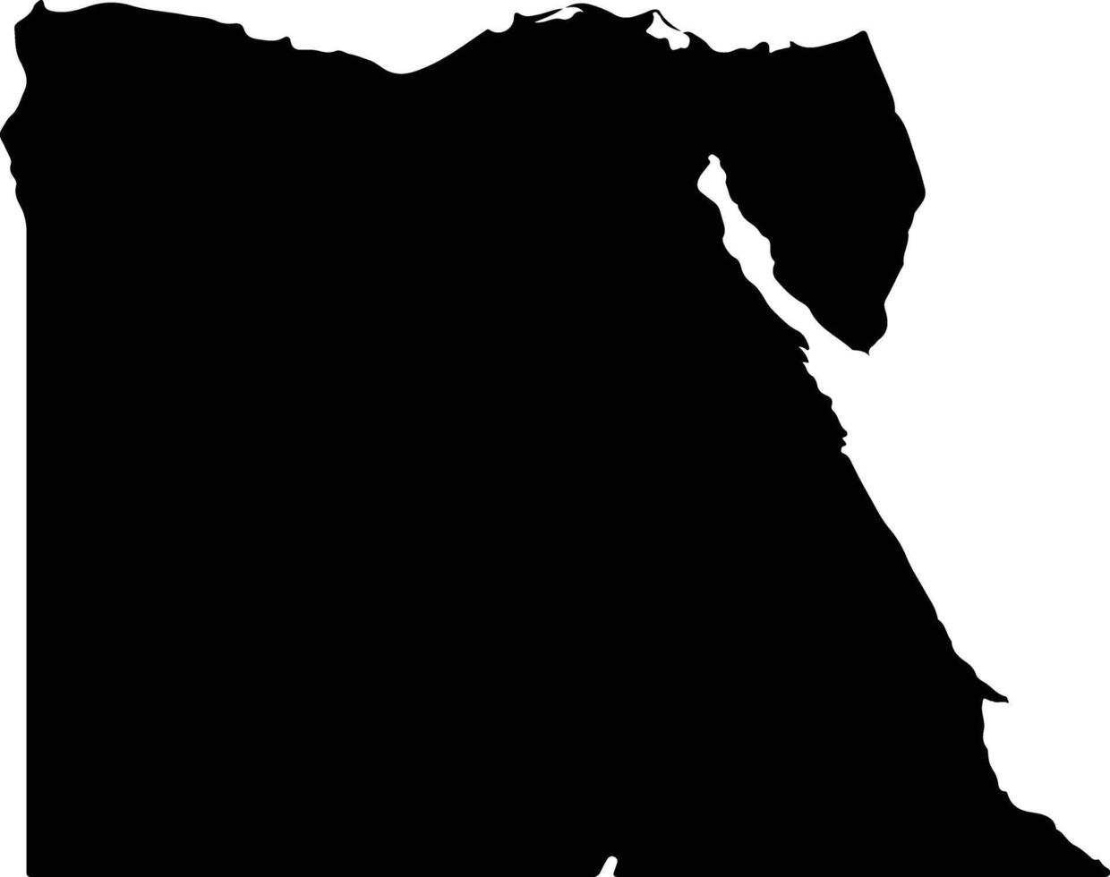 Egypt silhouette map vector