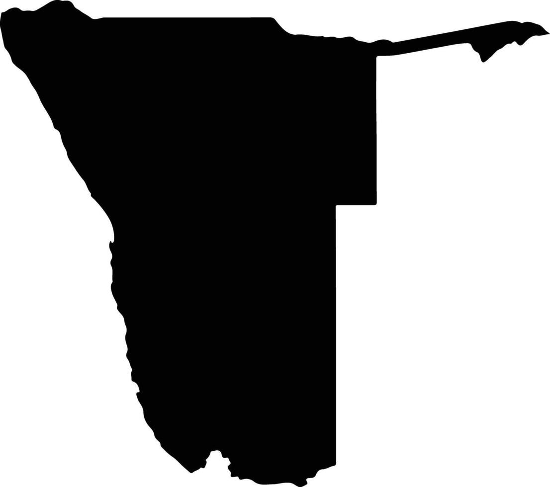 Namibia silhouette map vector