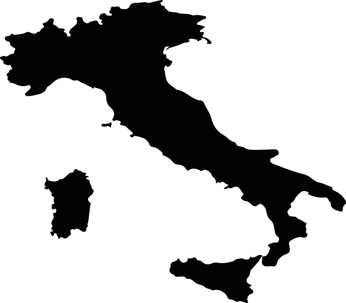 Italy silhouette map vector