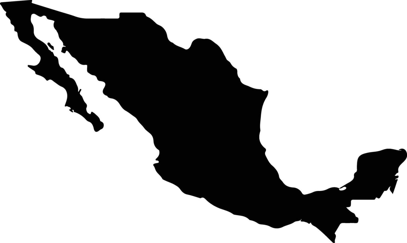 mexico silueta mapa vector