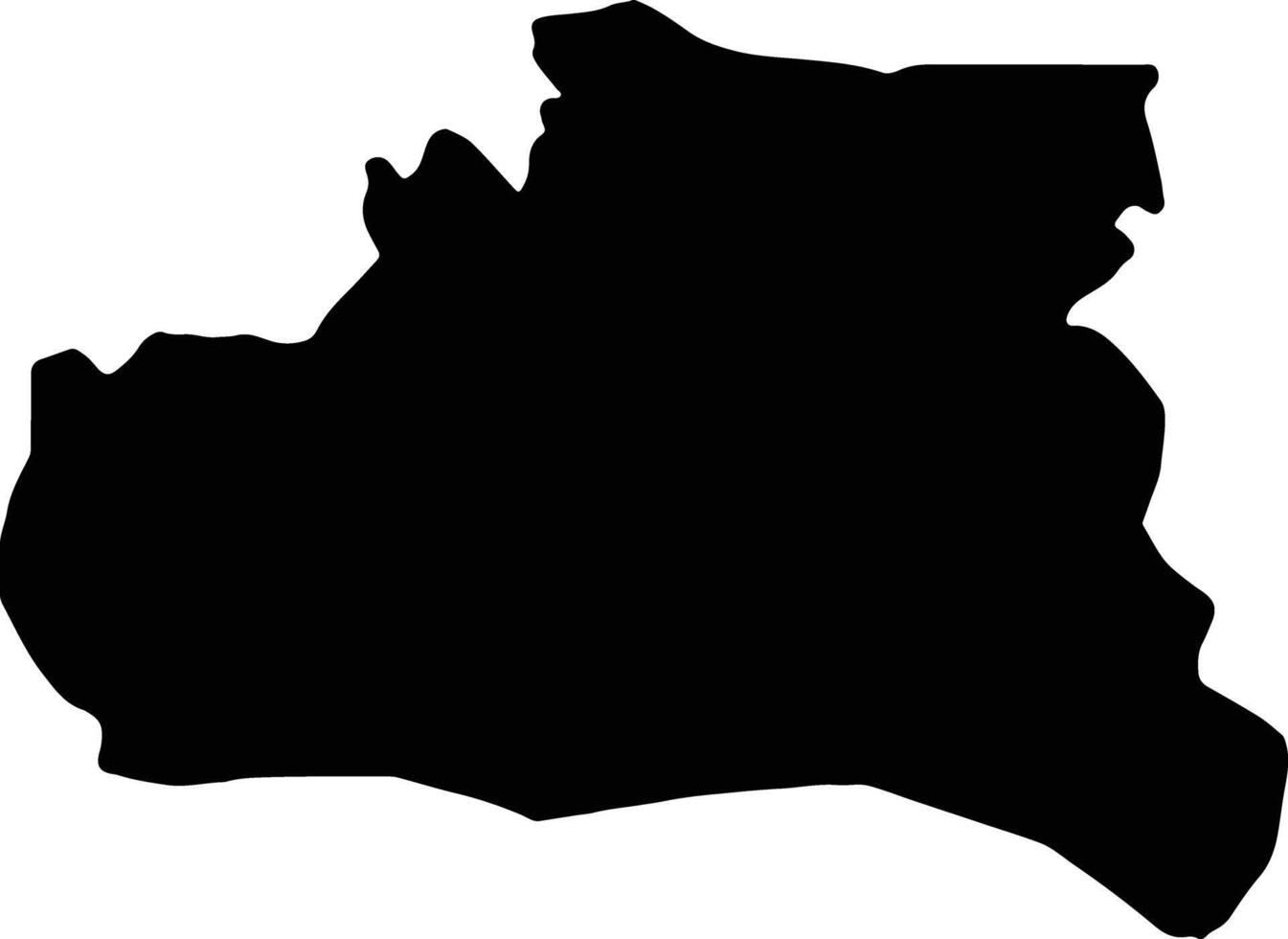 Mayabeque Cuba silhouette map vector