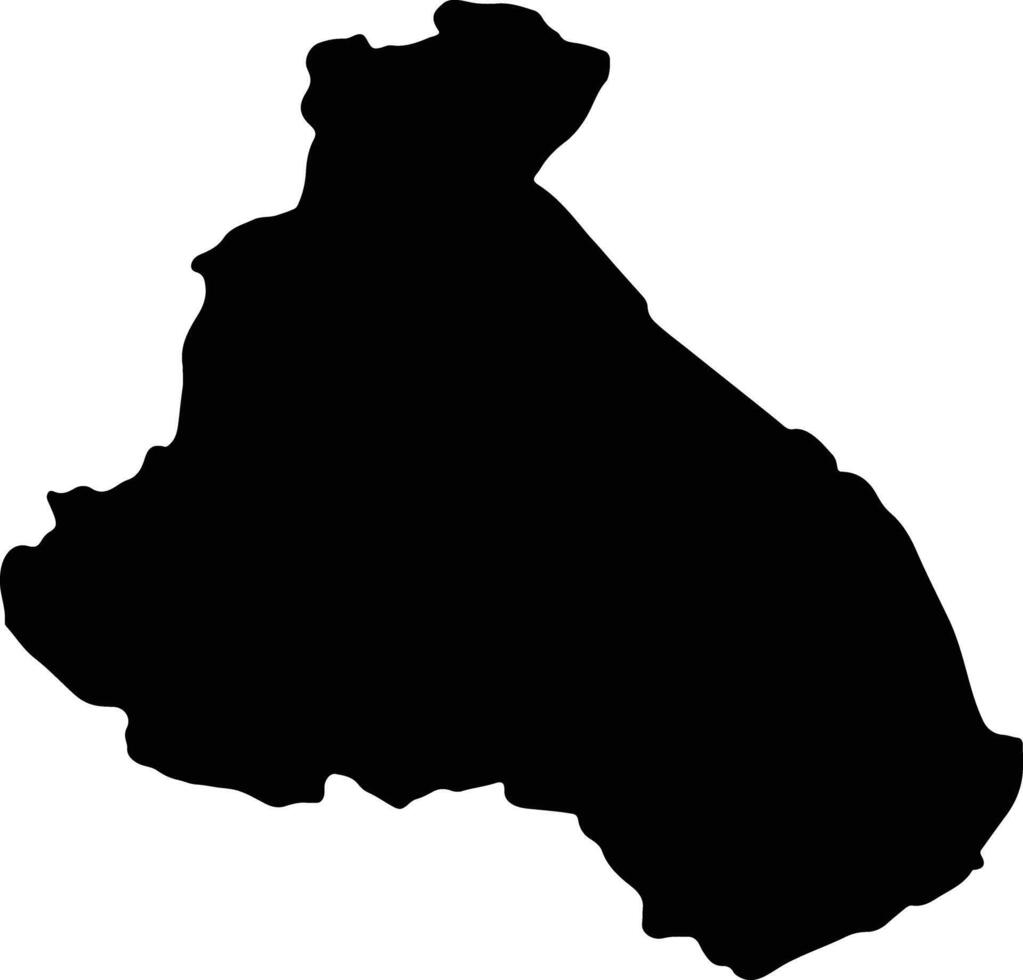Nord Cameroon silhouette map vector