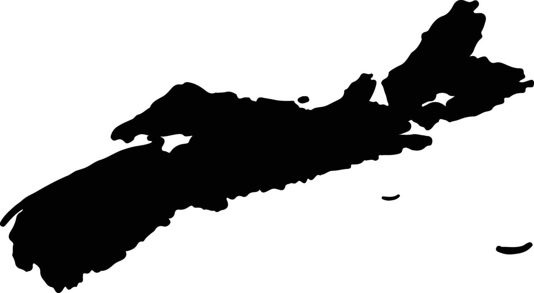 Nova Scotia Canada silhouette map vector