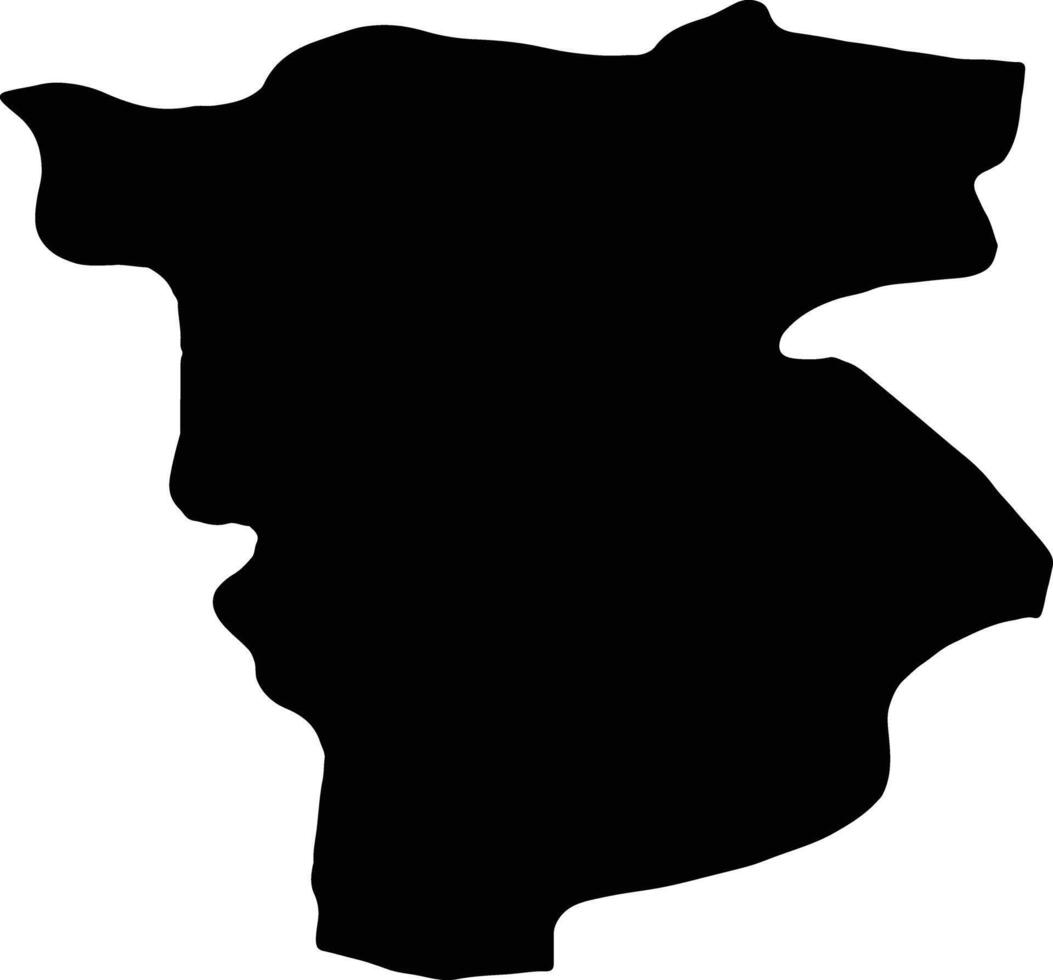 Mila Algeria silhouette map vector