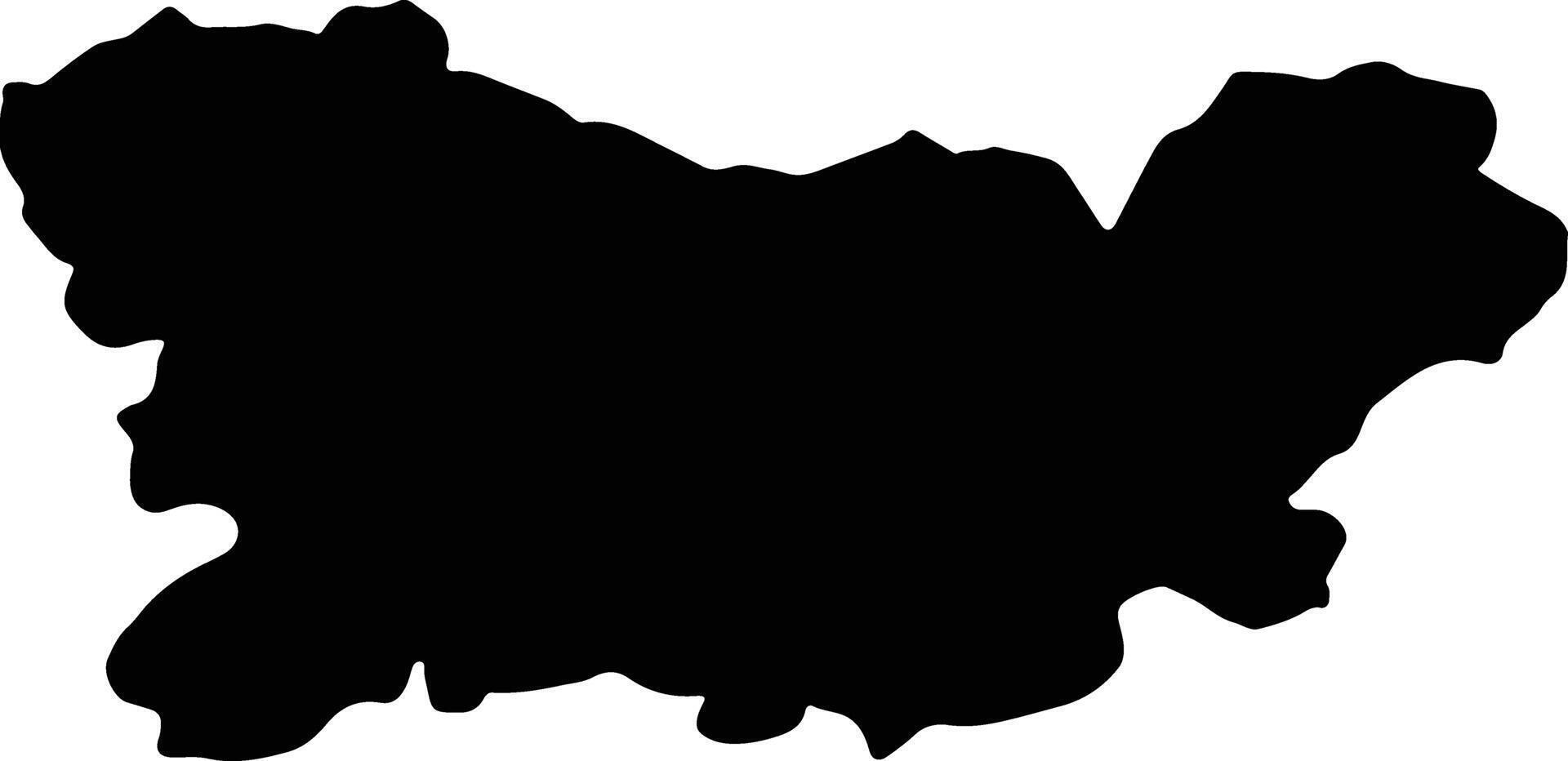 Orense Spain silhouette map vector