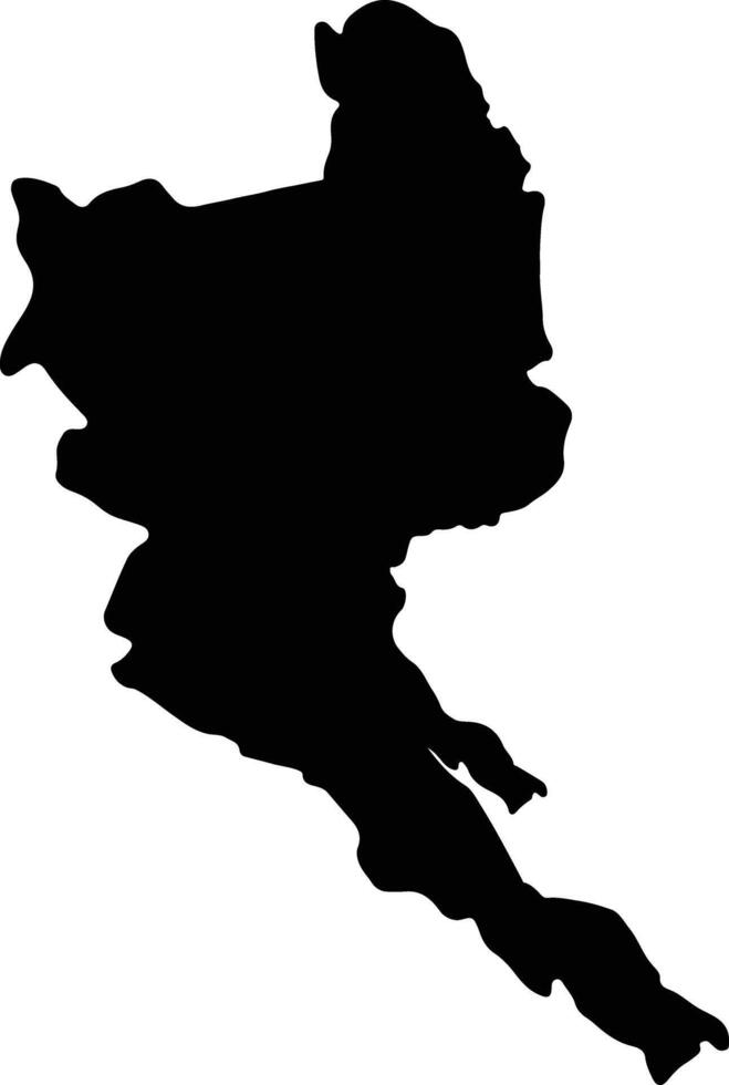 Niari Republic of the Congo silhouette map vector
