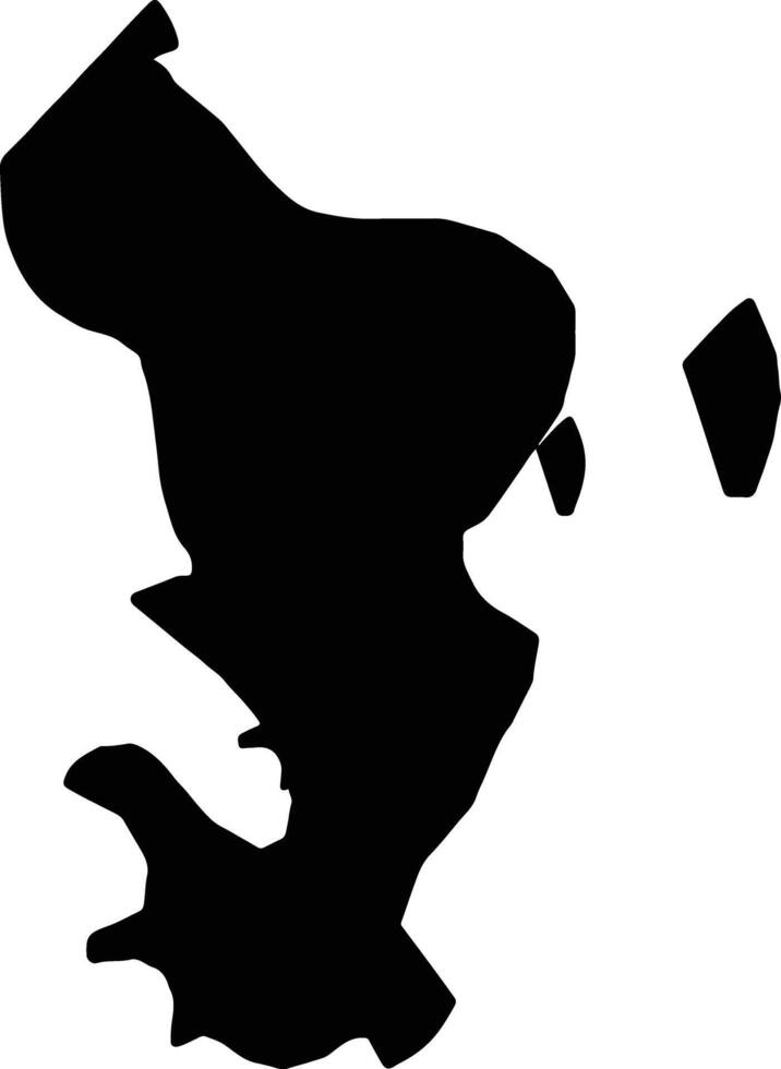 Mayotte France silhouette map vector