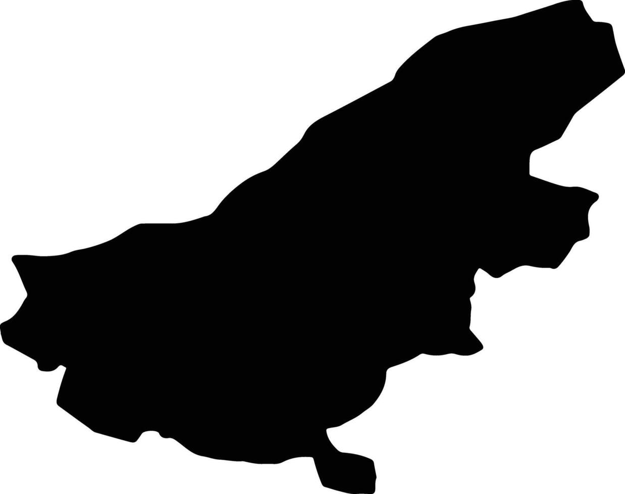 Ruse Bulgaria silhouette map vector