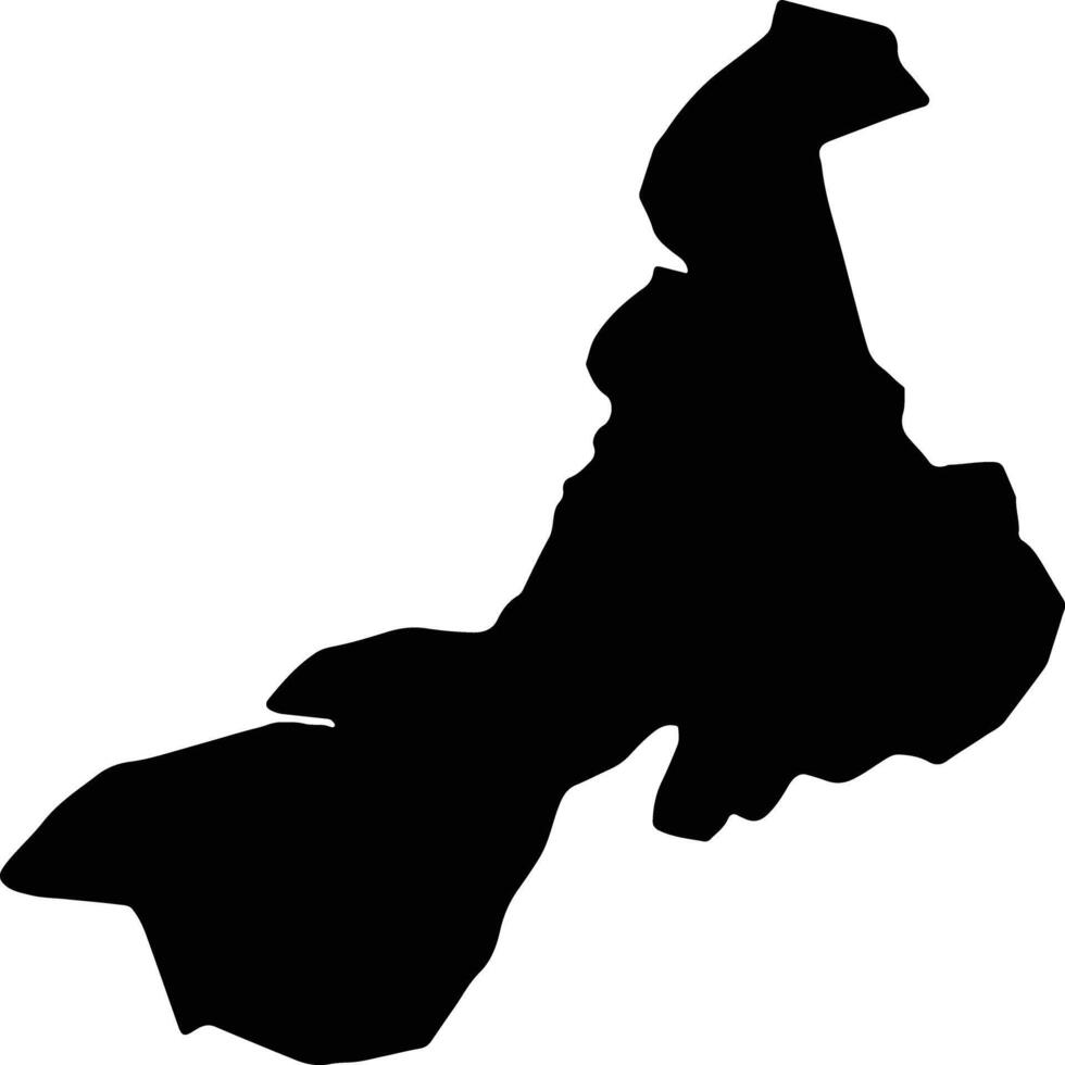 Quezaltenango Guatemala silhouette map vector