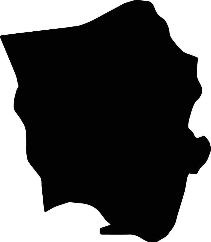 Saint Catherine Jamaica silhouette map vector