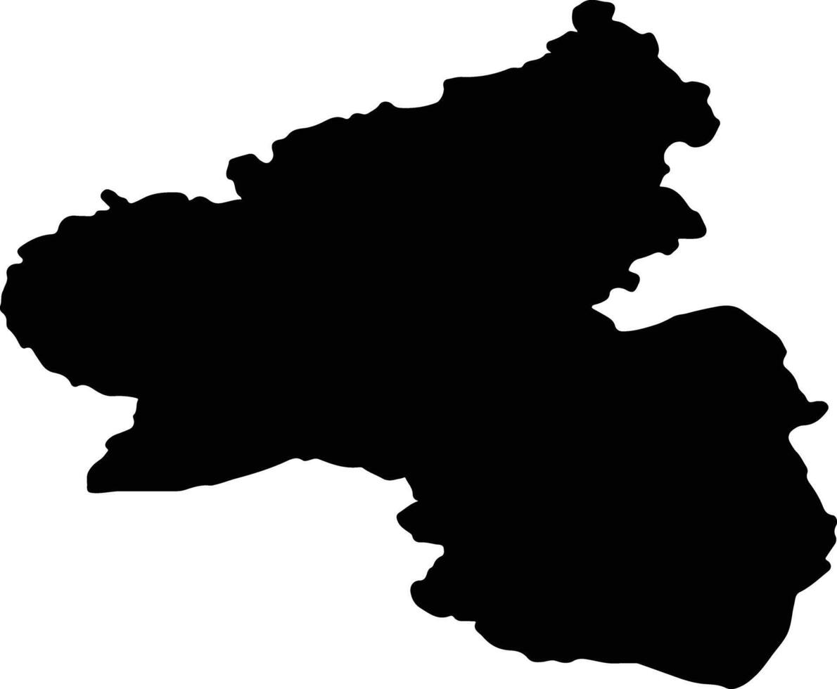 Rheinland-Pfalz Germany silhouette map vector