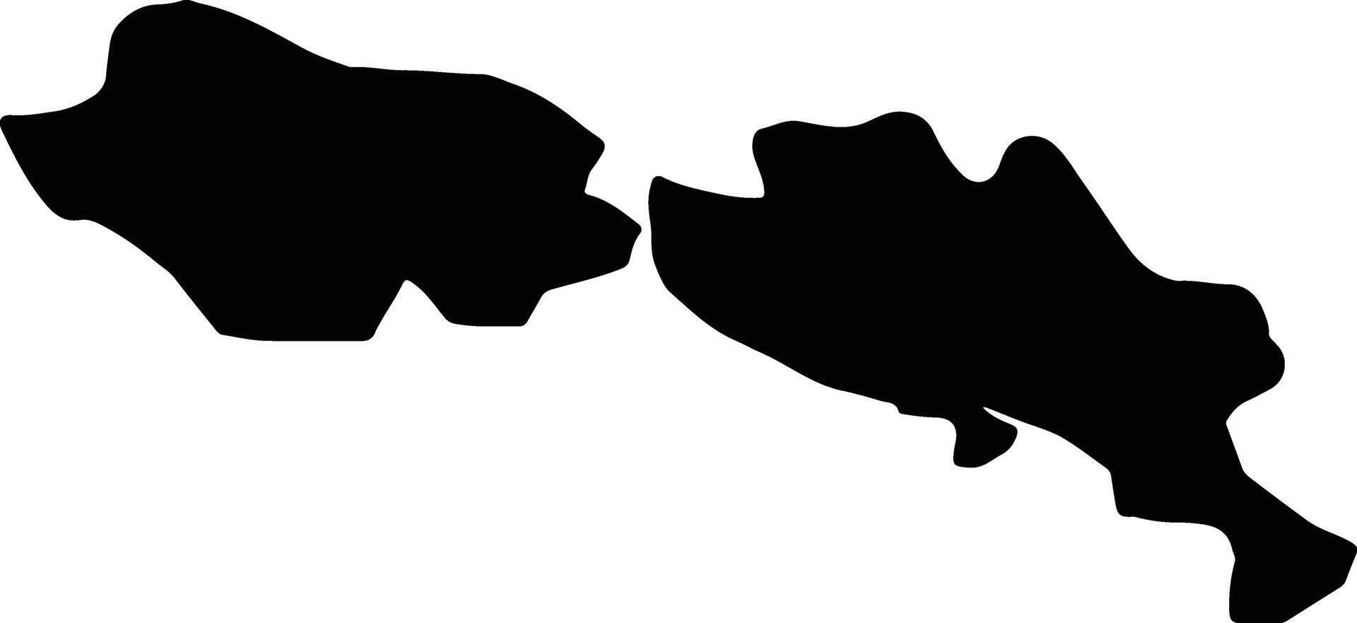 Posavina Bosnia and Herzegovina silhouette map vector