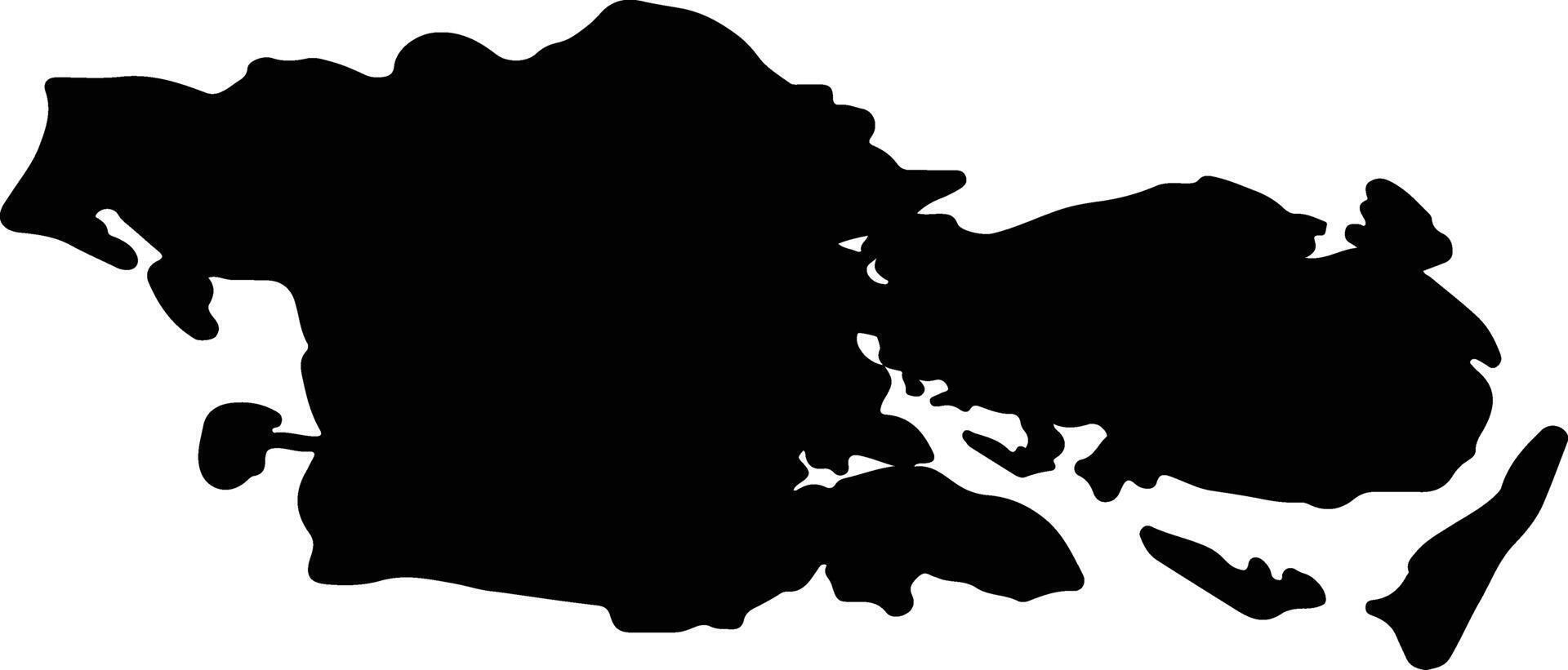 Syddanmark Denmark silhouette map vector