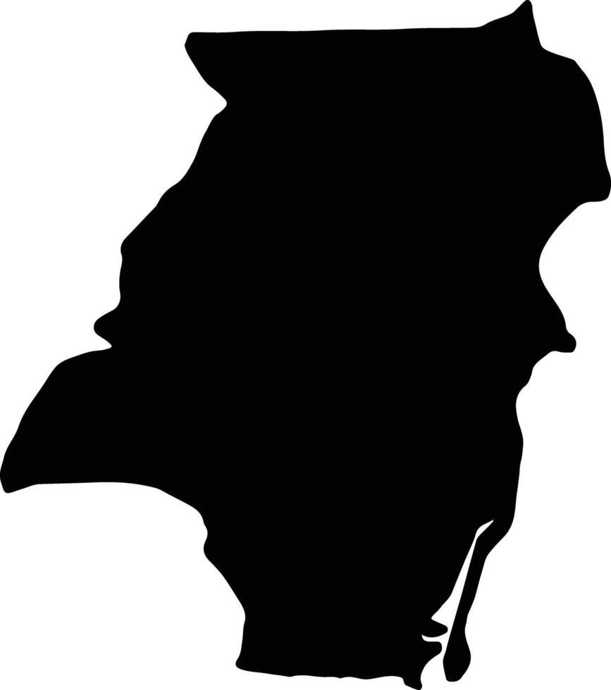 Stann Creek Belize silhouette map vector