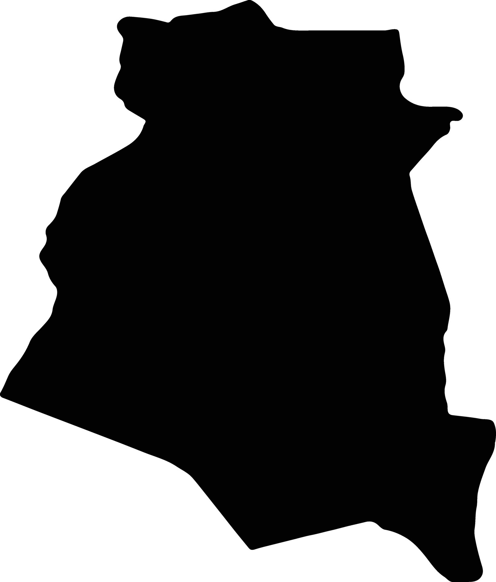 South Khorasan Iran silhouette map 37467173 Vector Art at Vecteezy