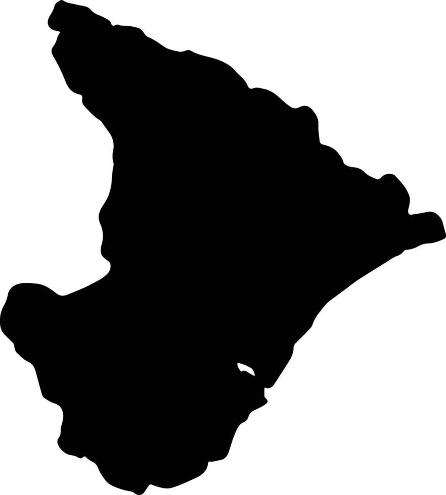 Sergipe Brazil silhouette map vector