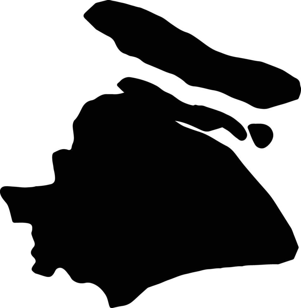 Shanghai China silhouette map vector
