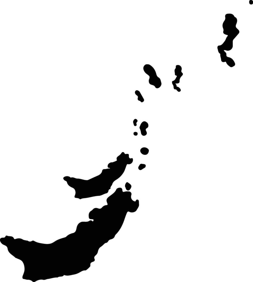 Sulawesi Utara Indonesia silhouette map vector