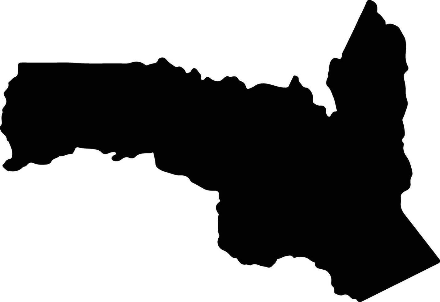 Sangha Republic of the Congo silhouette map vector