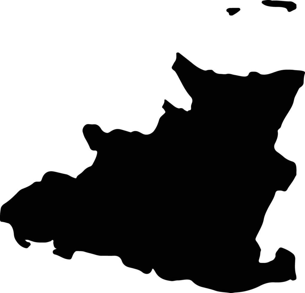 Sancti Spiritus Cuba silhouette map vector
