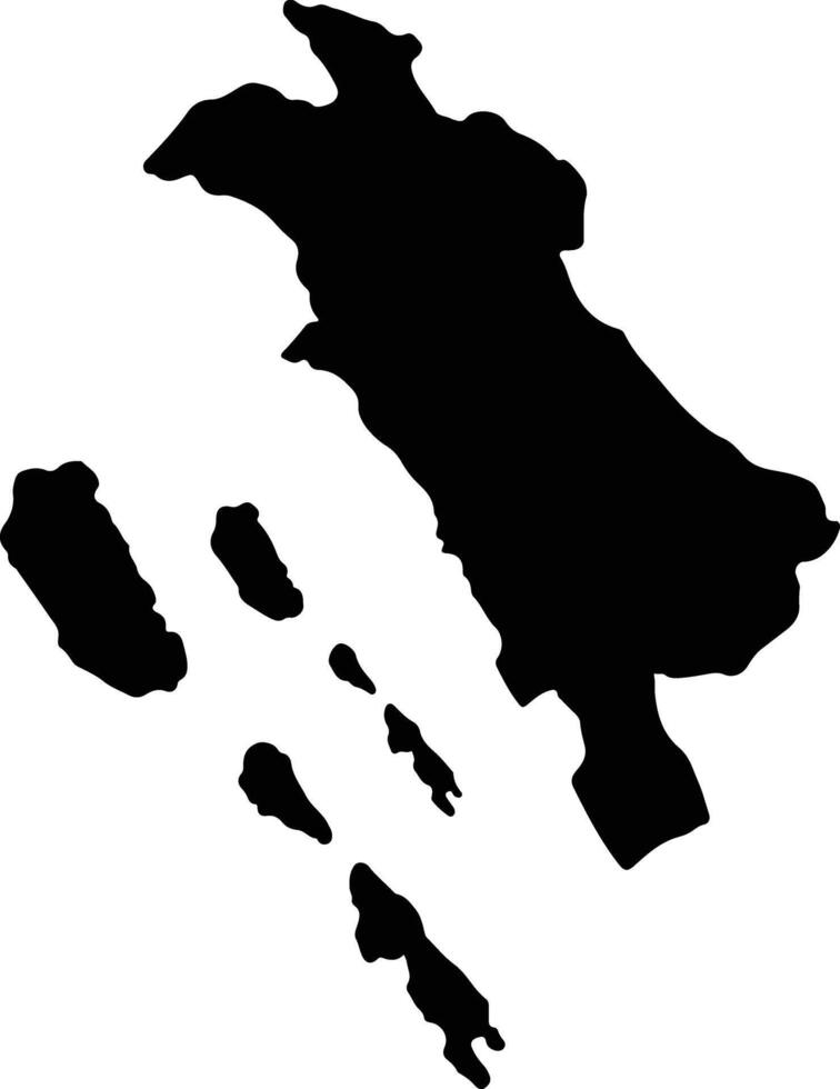 Sumatera Barat Indonesia silhouette map vector