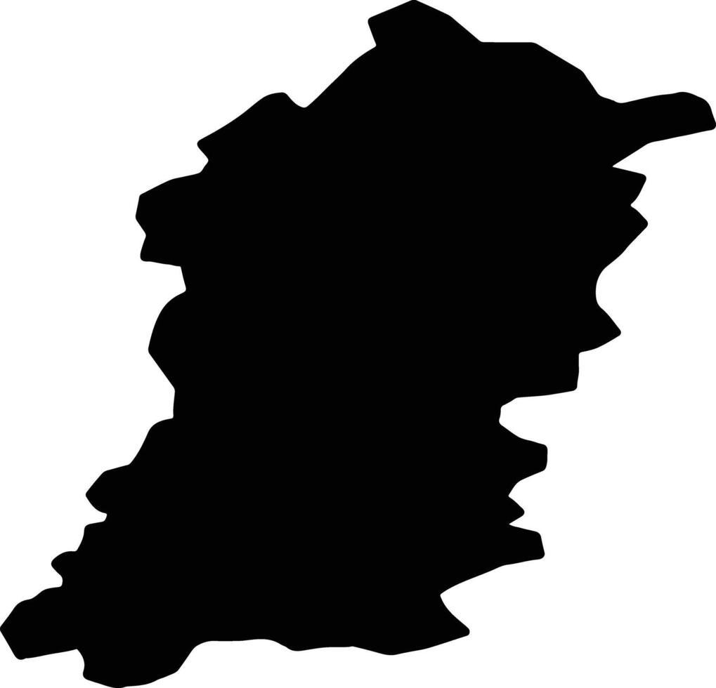 Shumen Bulgaria silhouette map vector