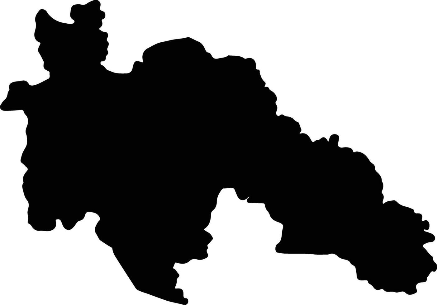 Savanes Ivory Coast silhouette map vector