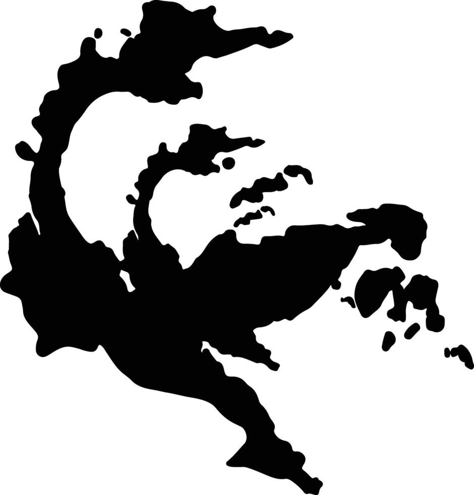 Sulawesi Tengah Indonesia silhouette map vector