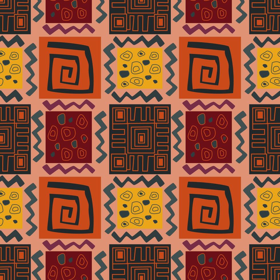 Ethnic pattern in the African style vector