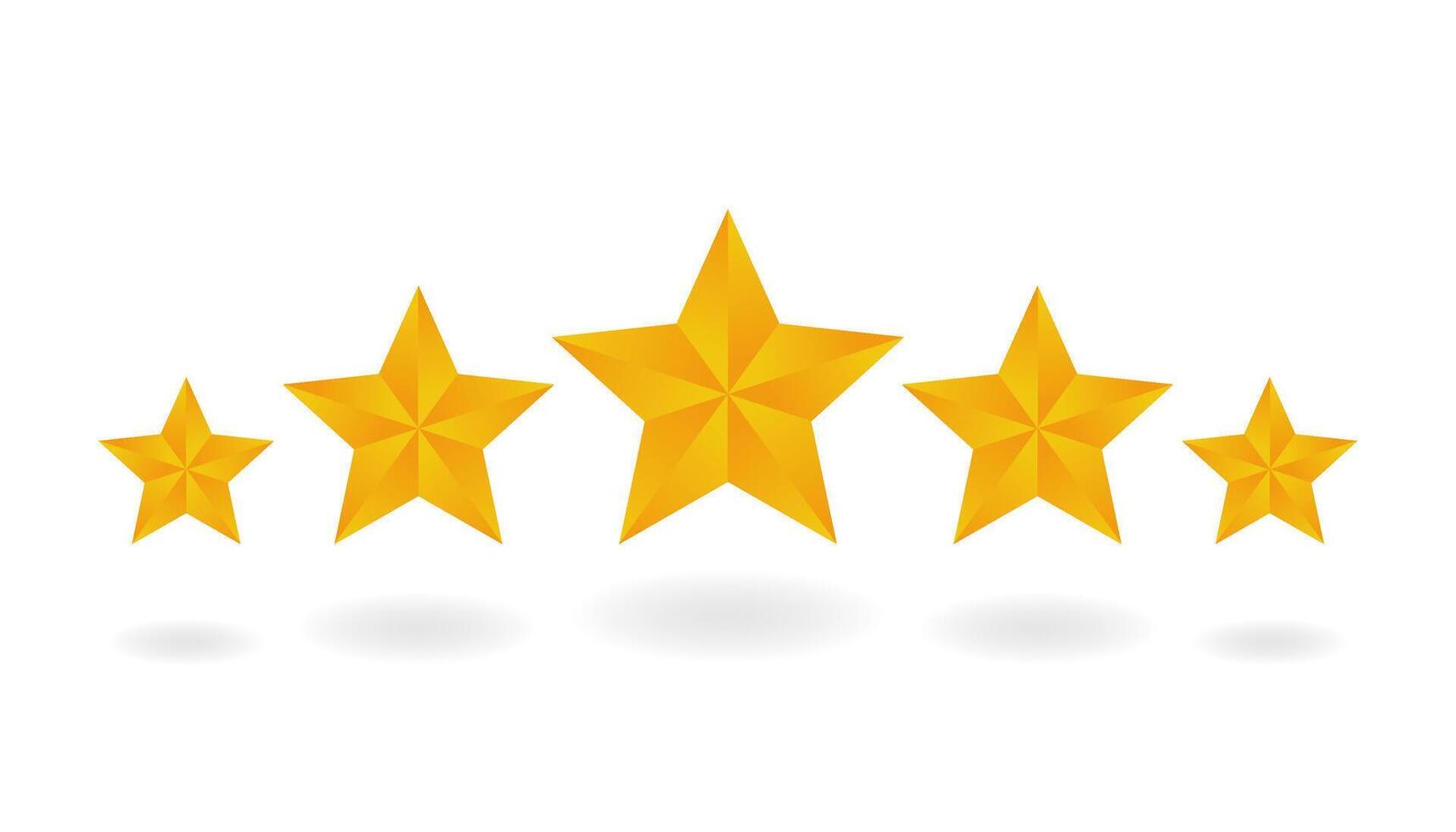 Five stars customer product rating review for apps and website vector