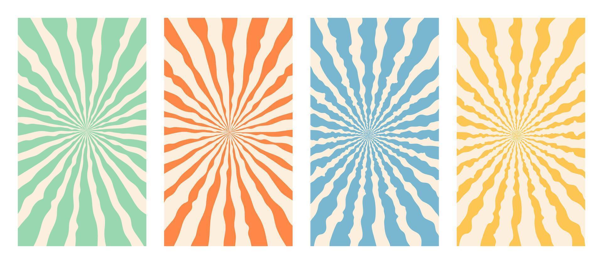 Groovy hippie 70s abstract background backgrounds-03 vector