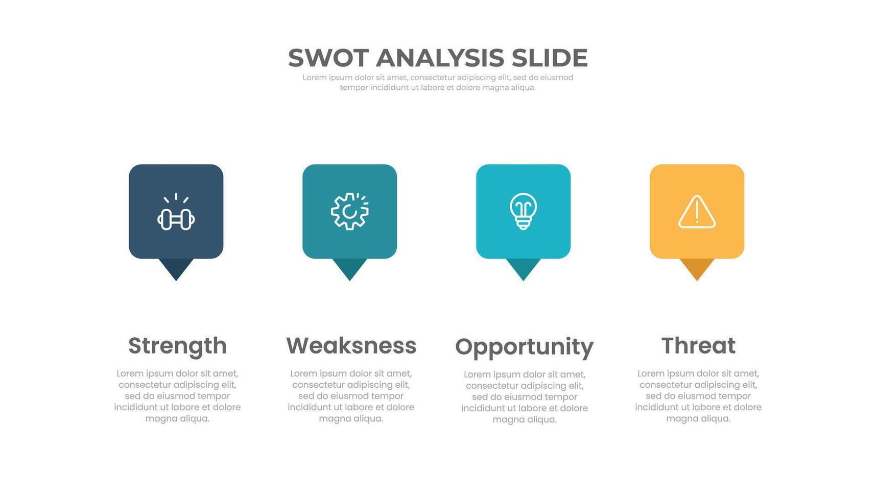 SWOT analysis infographic template design vector