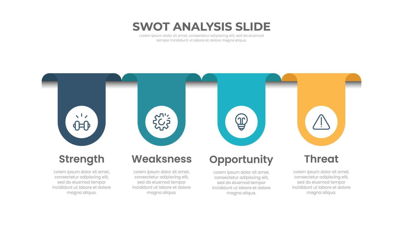 SWOT Analysis Diagram Template Design vector