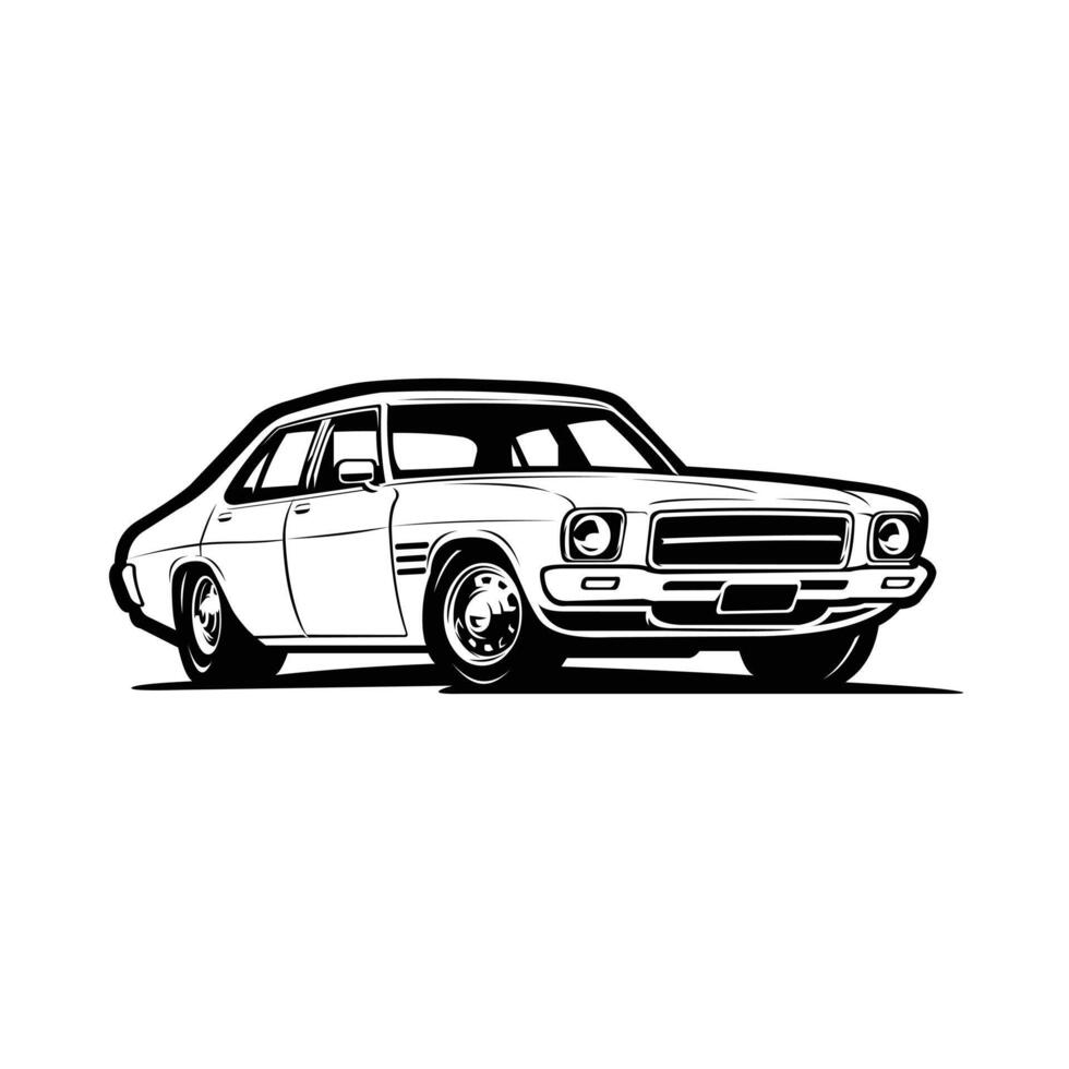 australiano músculo coche monocromo silueta vector Arte ilustración. mejor para mecánico y garaje relacionado industria