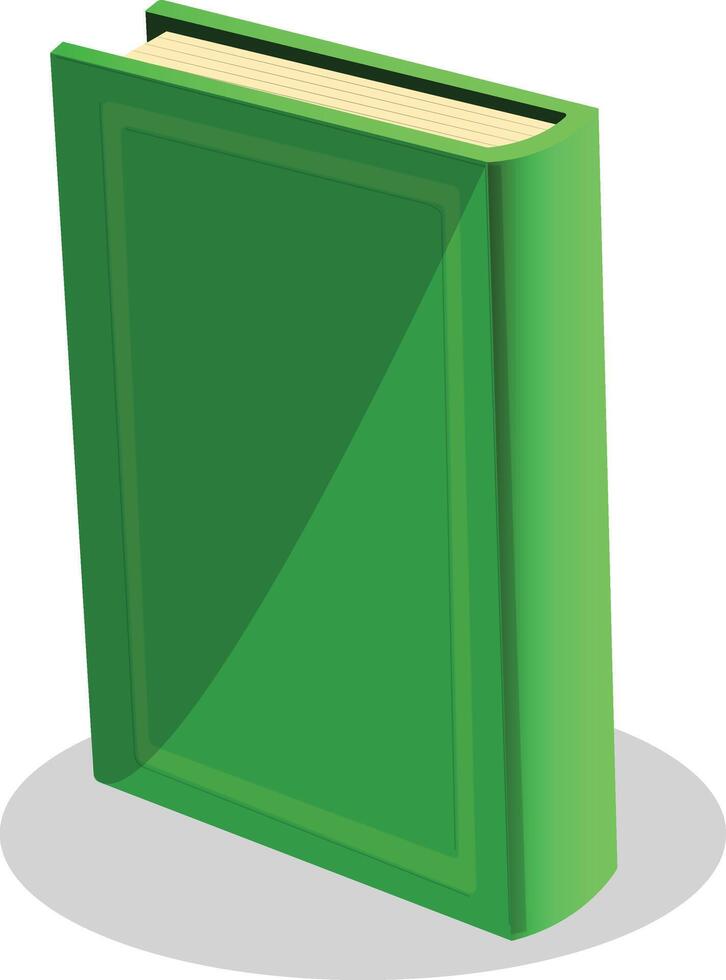 libro con verde cubrir aislado en blanco antecedentes vector ilustración