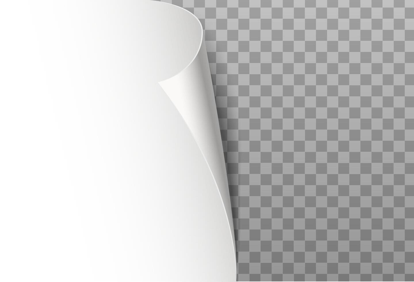 3d realistic vector illustration. Curled paper corner.
