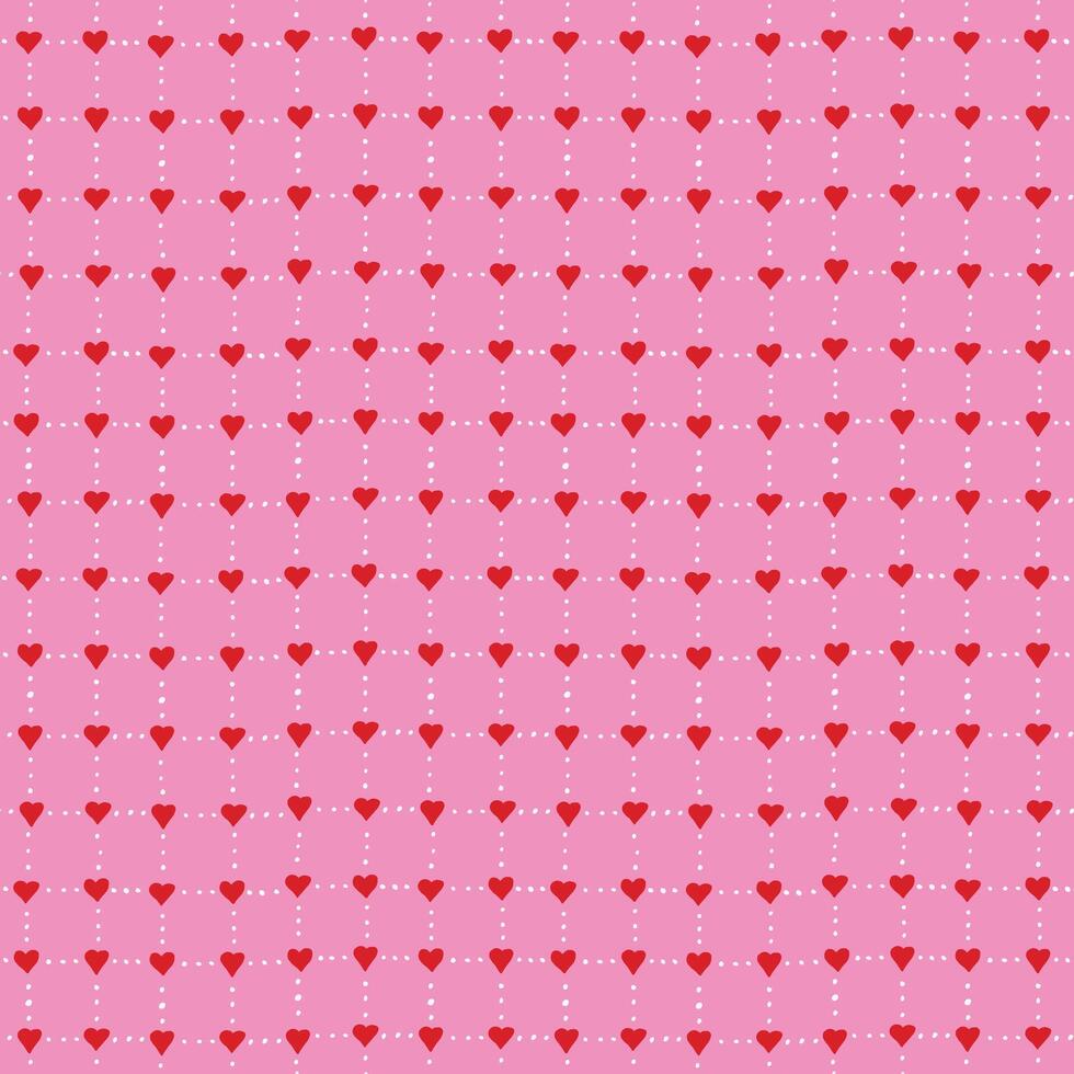 Valentine's day hearts vector seamless pattern.