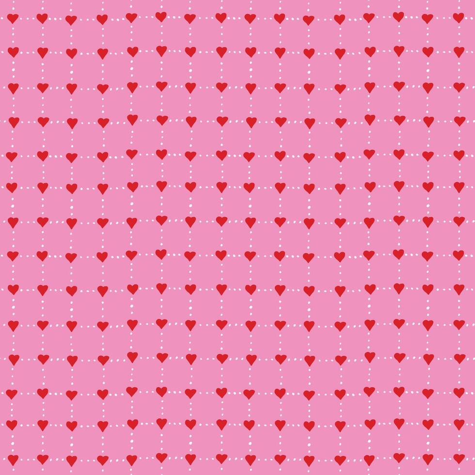 Valentine's day hearts vector seamless pattern.