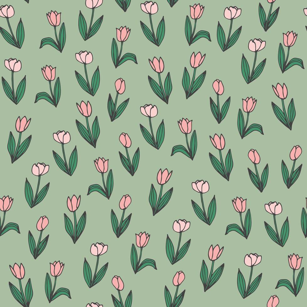 Easter eggs vector seamless pattern.