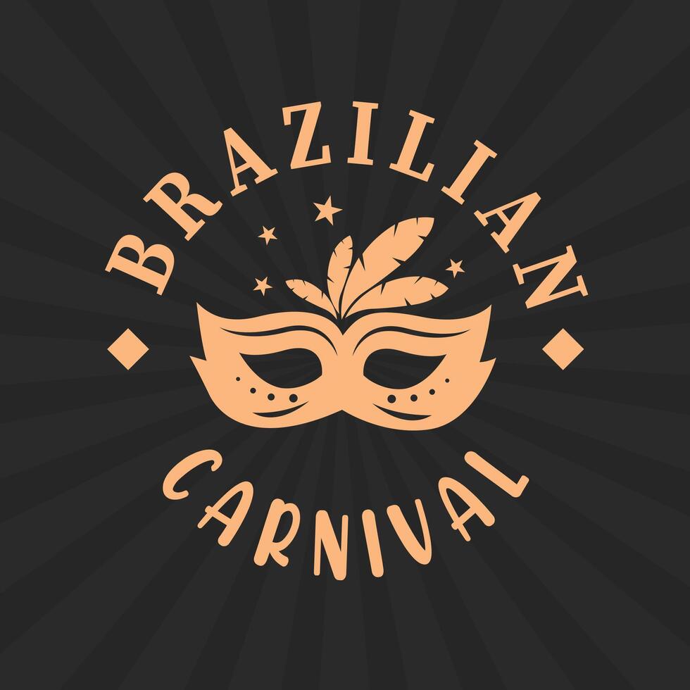 Brazilian Carnival Social Media Post Illustration vector