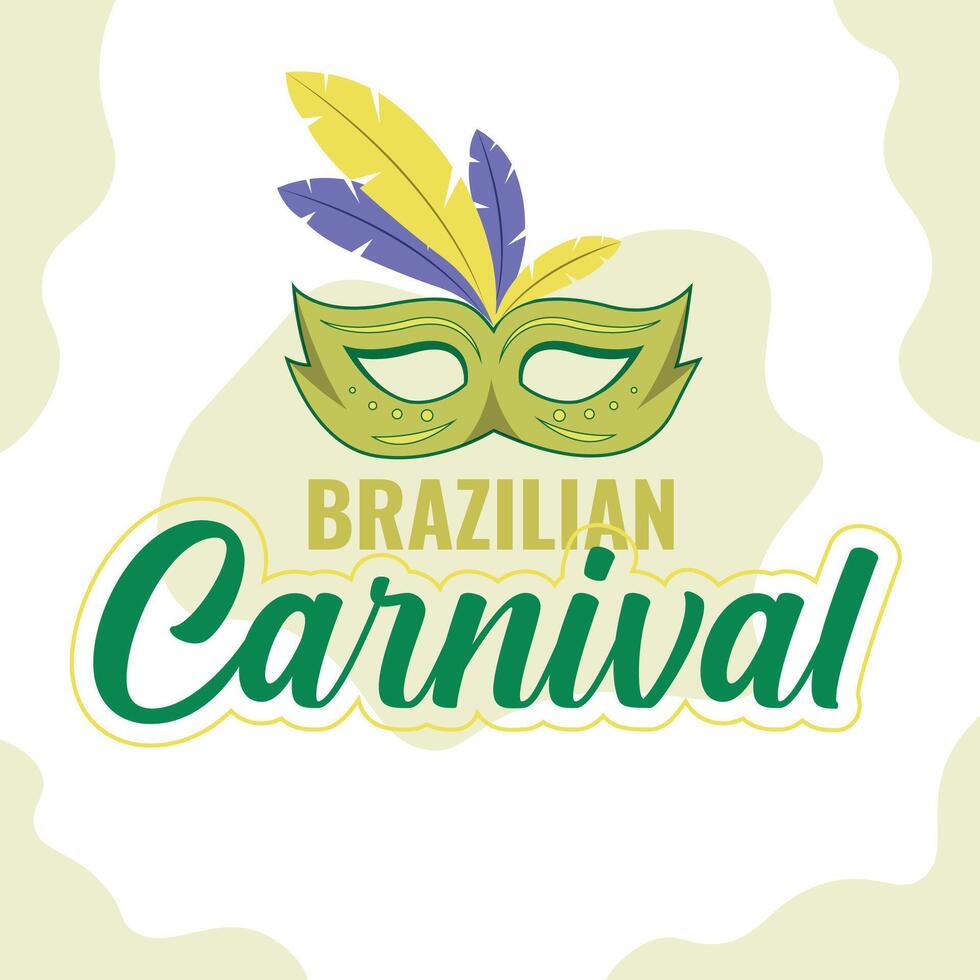 Happy Carnival Party Social Media Post Design Template vector