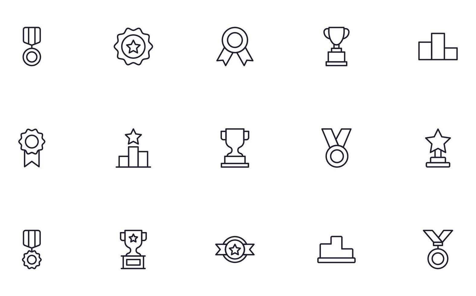 Award line icon on white background vector
