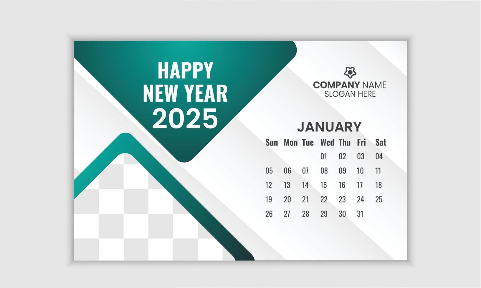 Corporate modern 2025 Vector Calander Template