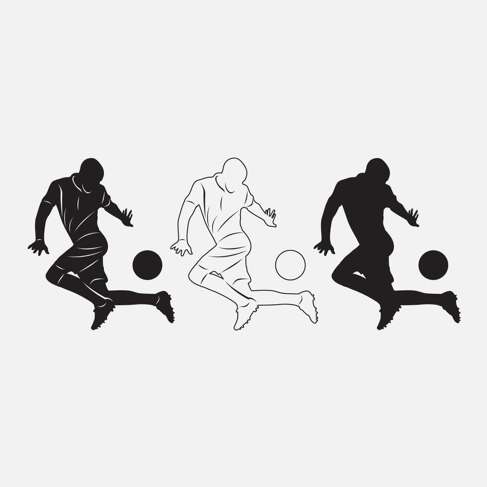 Soccer sport player logo vector