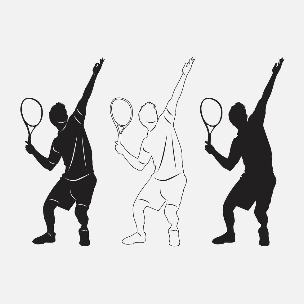 Tennis player logo vector
